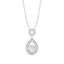3 Prong Setting Halo Pendant