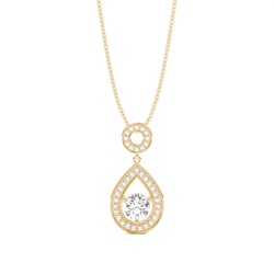3 Prong Setting Halo Pendant