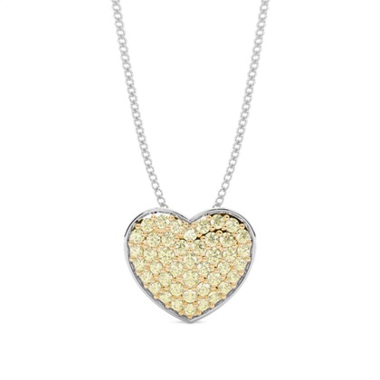 Yellow Gold Cluster Diamond Pendants