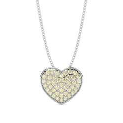 Gelber Diamant Cluster Herz Anhänger