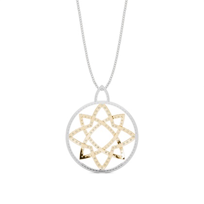 Yellow Diamond Circle Designer Pendant