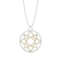 Yellow Diamond Circle Designer Pendant