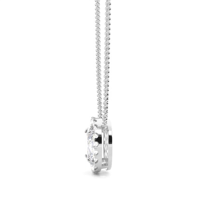 Gelber Moissanit Halo Anhänger