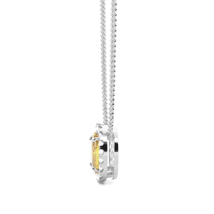 Gelber Diamant Halo Anhänger