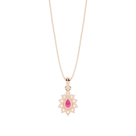 Halo Rubin Stud Anhänger