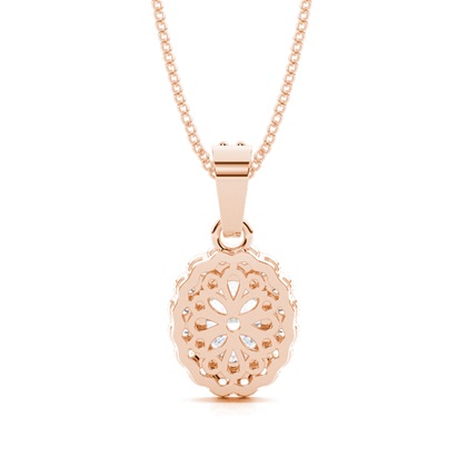 4 Prong Rahmen Moissanit Halo Anhänger