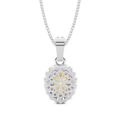 Gelber Diamant Halo Anhänger