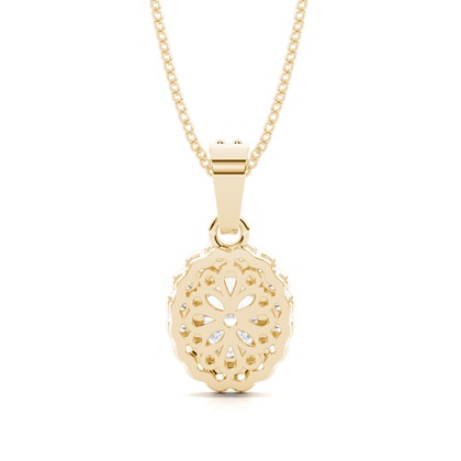 4 Prong Rahmen Moissanit Halo Anhänger