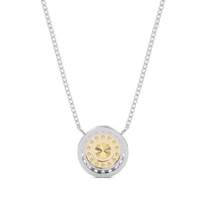 Gelber Diamant Halo Anhänger