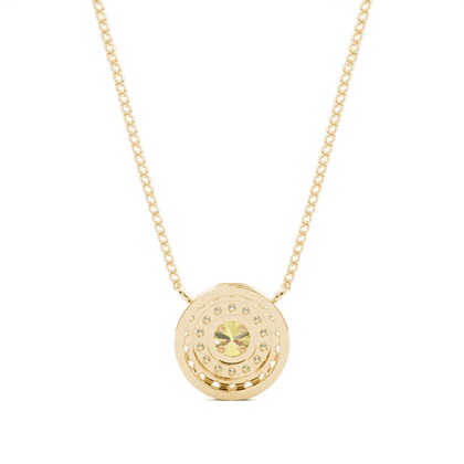 Gelber Diamant Halo Anhänger