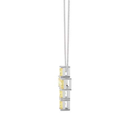 Princess Cut Diamond Pendant Necklaces