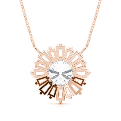 Rose Gold Moissanite Pendants