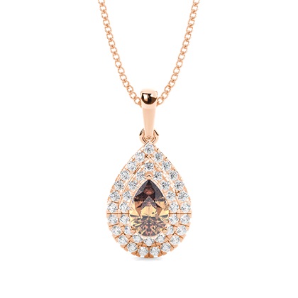 Rose Gold Champagne Diamond Pendants
