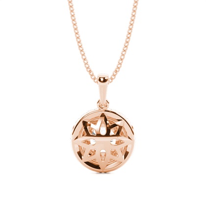 Krappenfassung runder schwarzer Diamant Halo-Anhänger