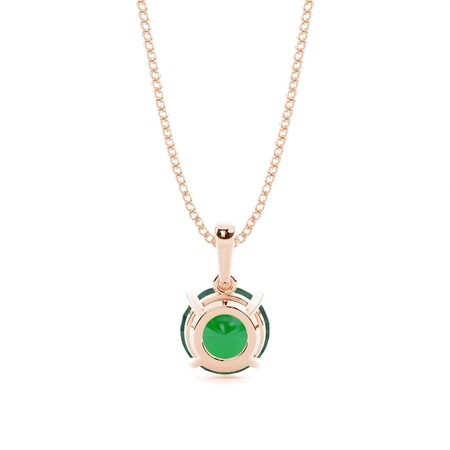 4-Stift-Einstellung rund um Smaragd-Anhänger