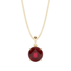 4 Prong Setting Round Ruby Pendent
