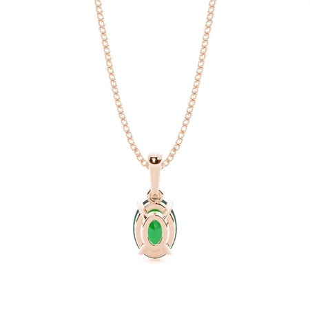 4 Zinkeneinstellung Ovaler Smaragdanhänger