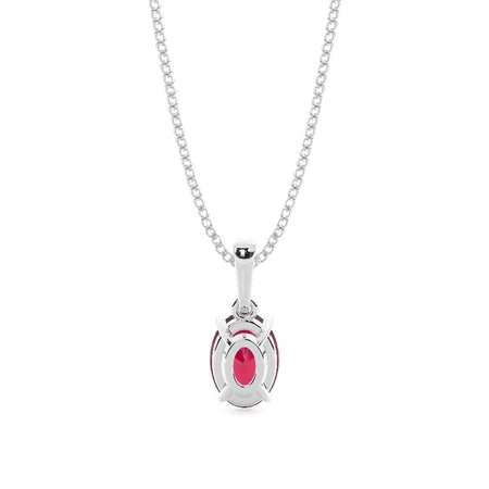 4 Zinkeneinstellung Ovaler Rubinanhänger