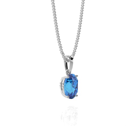 Oval Cut Diamond Pendant Necklaces 