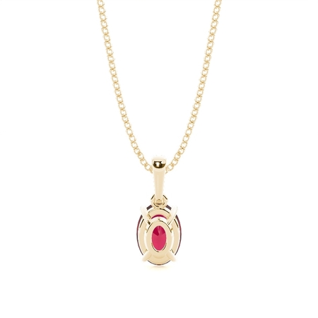 4 Zinkeneinstellung Ovaler Rubinanhänger