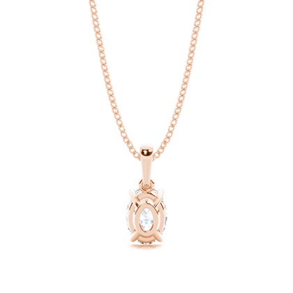 Ovaler Moissanit-Anhänger in einer Krappenfassung