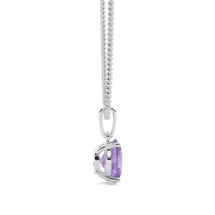 Ovaler Amethyst-Anhänger in einer Krappenfassung