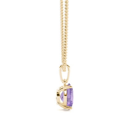 Ovaler Amethyst-Anhänger in einer Krappenfassung