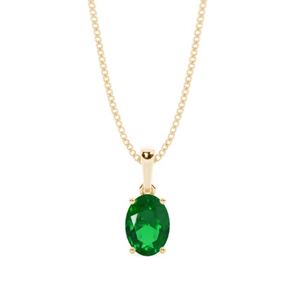 Oval Yellow Gold Diamond Pendants Gemstones