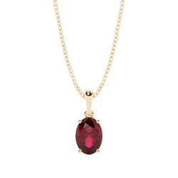 4 Prong Setting Oval Ruby Pendent