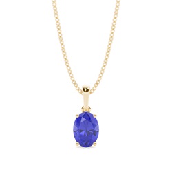 4 Prong Setting Oval Tanzanite Pendent