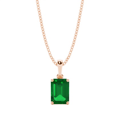 Rose Gold Solitaire Diamond Pendants