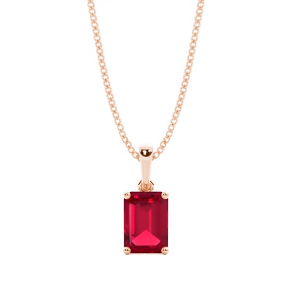 4 Prong Setting Ruby Pendent