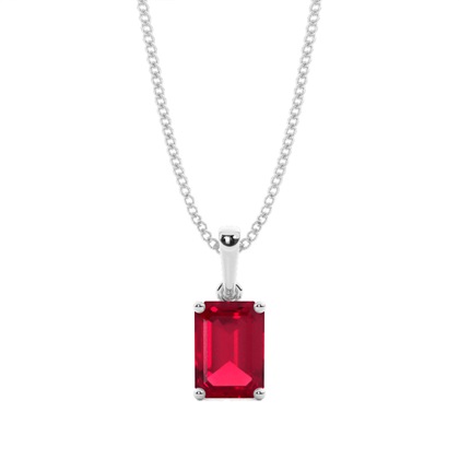4 Prong Setting Ruby Pendent