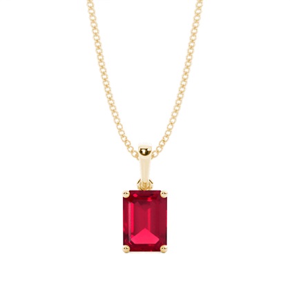 4 Prong Setting Ruby Pendent