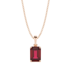 4 Prong Setting Ruby Pendent