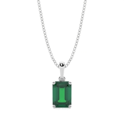 4 Prong Setting Emerald Pendant