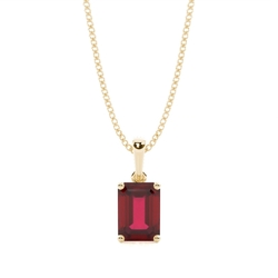 4 Prong Setting Ruby Pendent