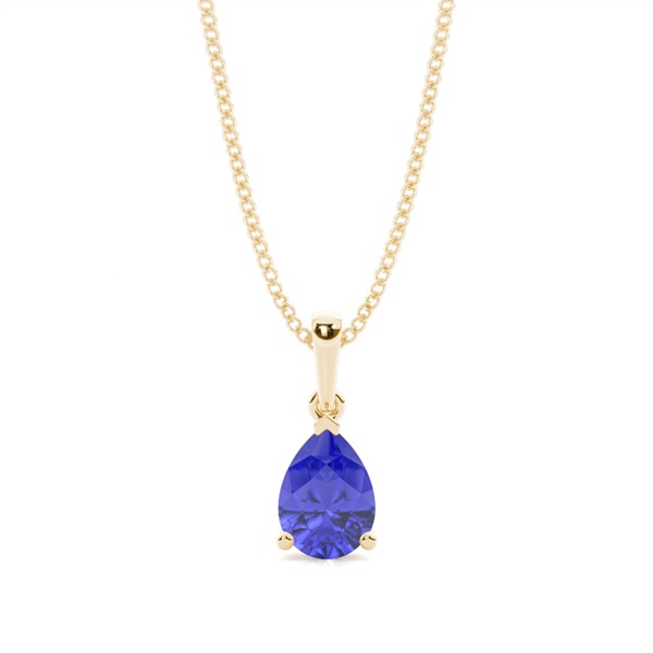 Prong Setting Pear Tanzanite Pendent