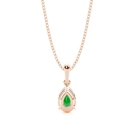 Zinkeneinstellung Birnen-Smaragd-Anhänger