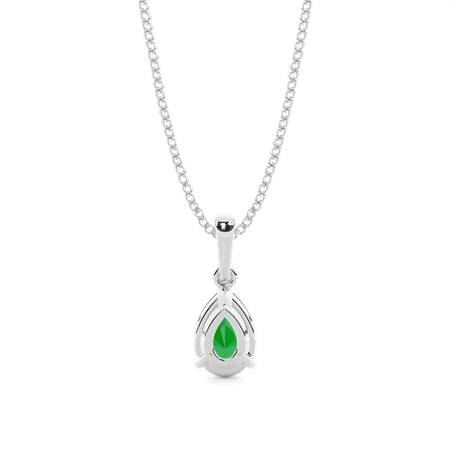 Zinkeneinstellung Birnen-Smaragd-Anhänger