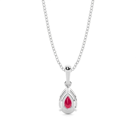 Zinkeneinstellung Birnen-Rubin-Anhänger