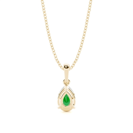 Zinkeneinstellung Birnen-Smaragd-Anhänger