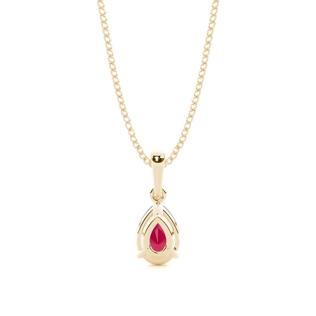 Zinkeneinstellung Birnen-Rubin-Anhänger