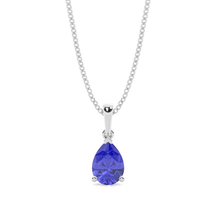 Prong Setting Pear Tanzanite Pendent
