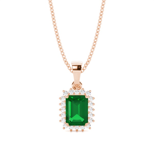 Prong Setting Emerald Pendent