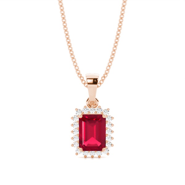 Prong Setting Ruby Pendent