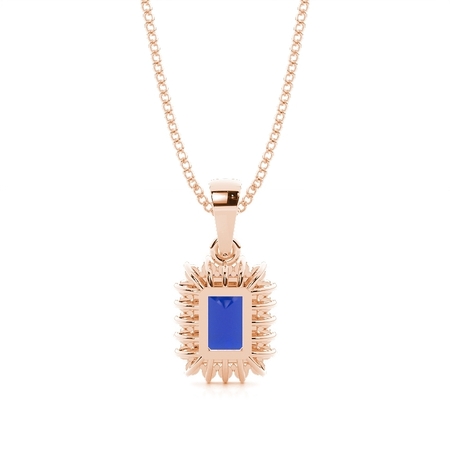 Zinkeneinstellung Blue Sapphire Pendent
