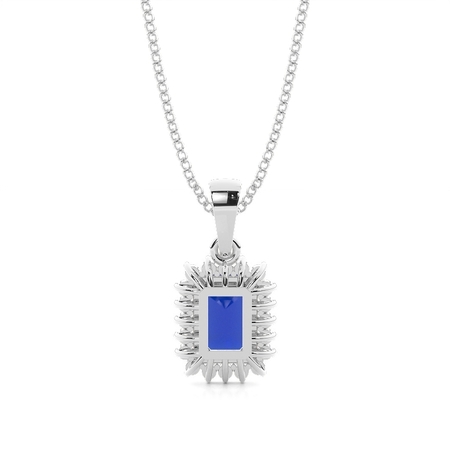 Zinkeneinstellung Blue Sapphire Pendent