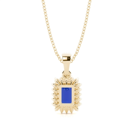 Zinkeneinstellung Blue Sapphire Pendent