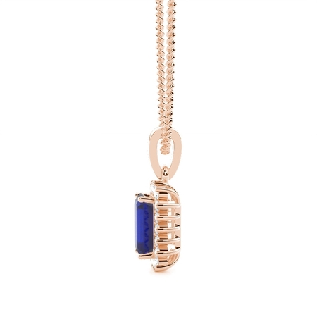 Zinkeneinstellung Blue Sapphire Pendent